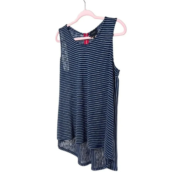 W5 Concepts High Neck Blue and White Stripped Tank Top Size L - Picture 3 of 8